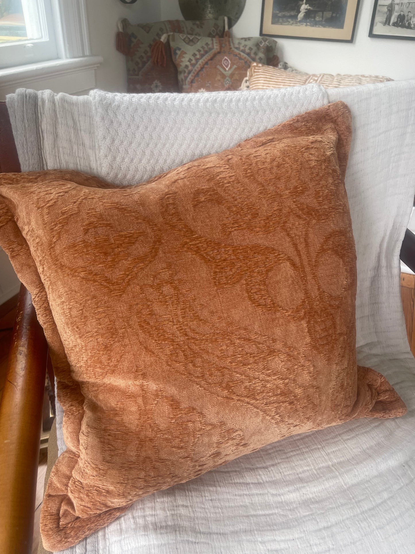 Pumpkin spice pillow, velvet pillow color