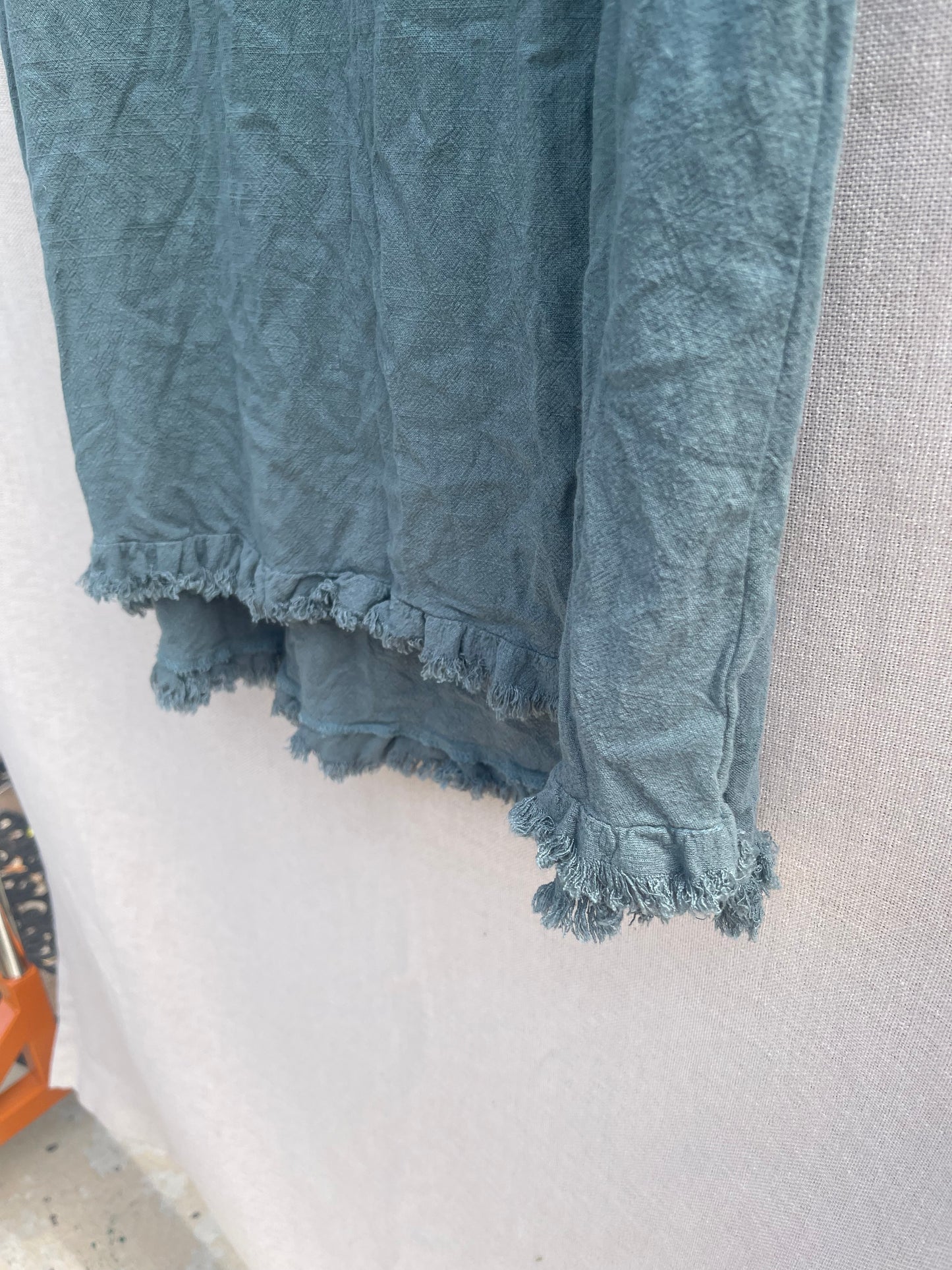 Frayed hem tunic, jade tunic Umgee reloved clothing