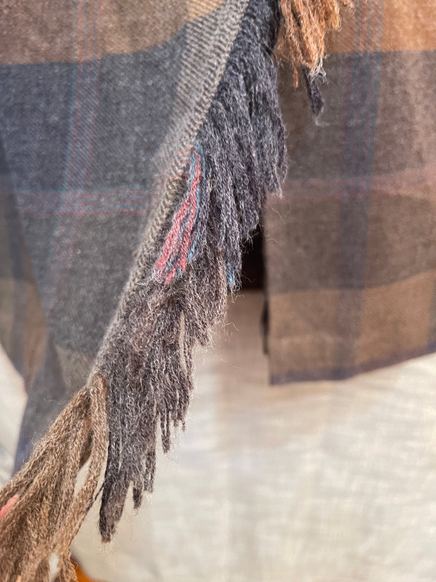 Wool wrap skirt, plaid fall wrap skirt