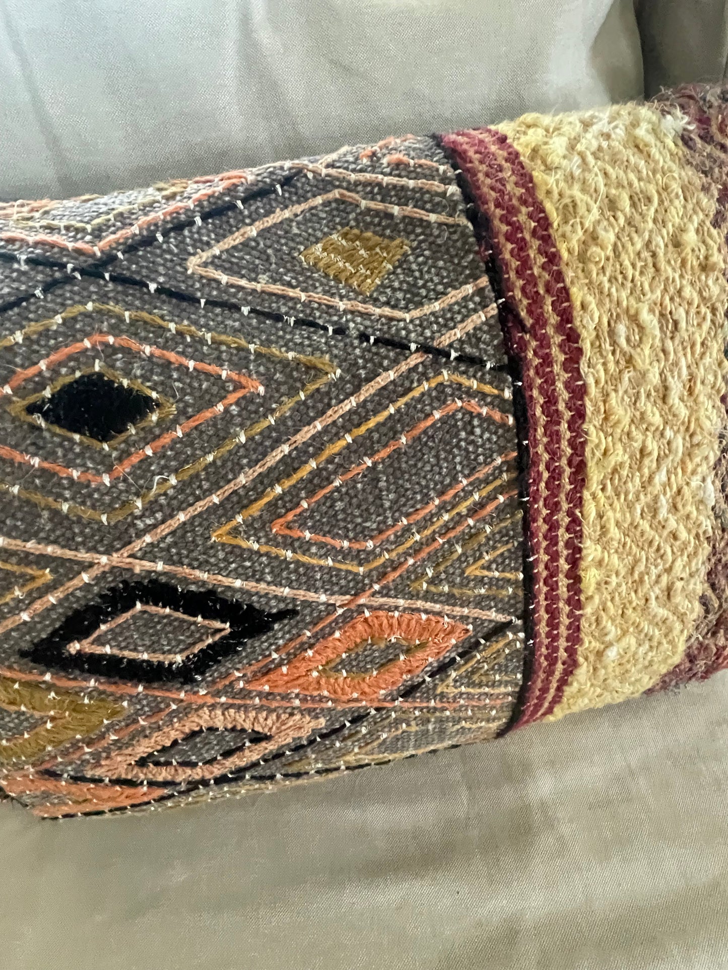Vintage handwoven pillow