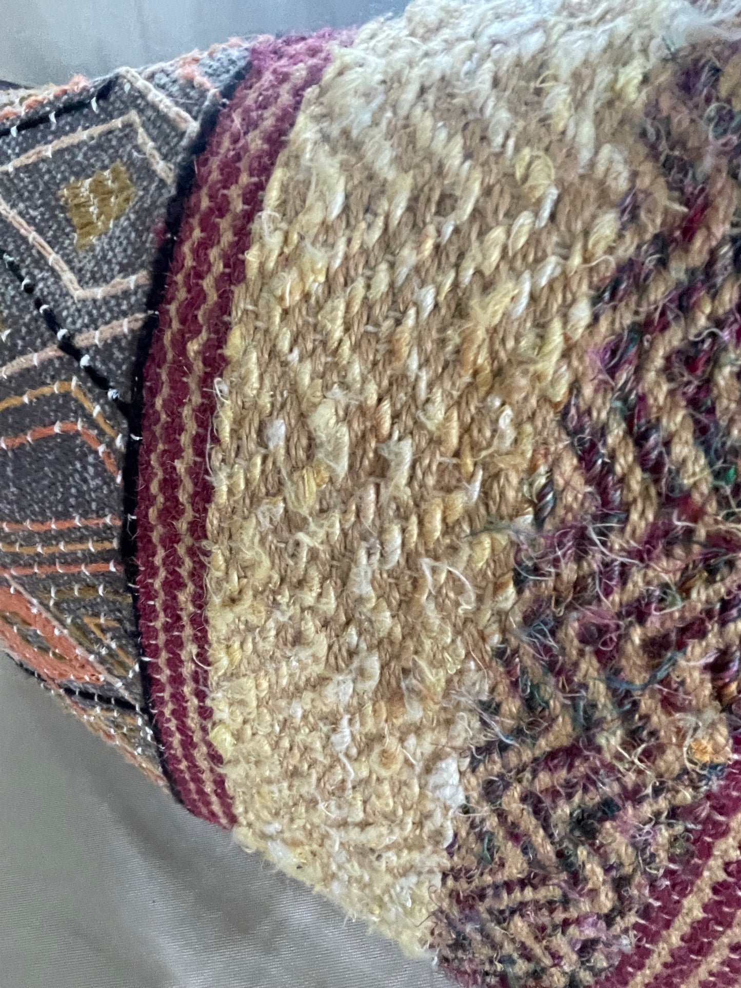 Vintage handwoven pillow