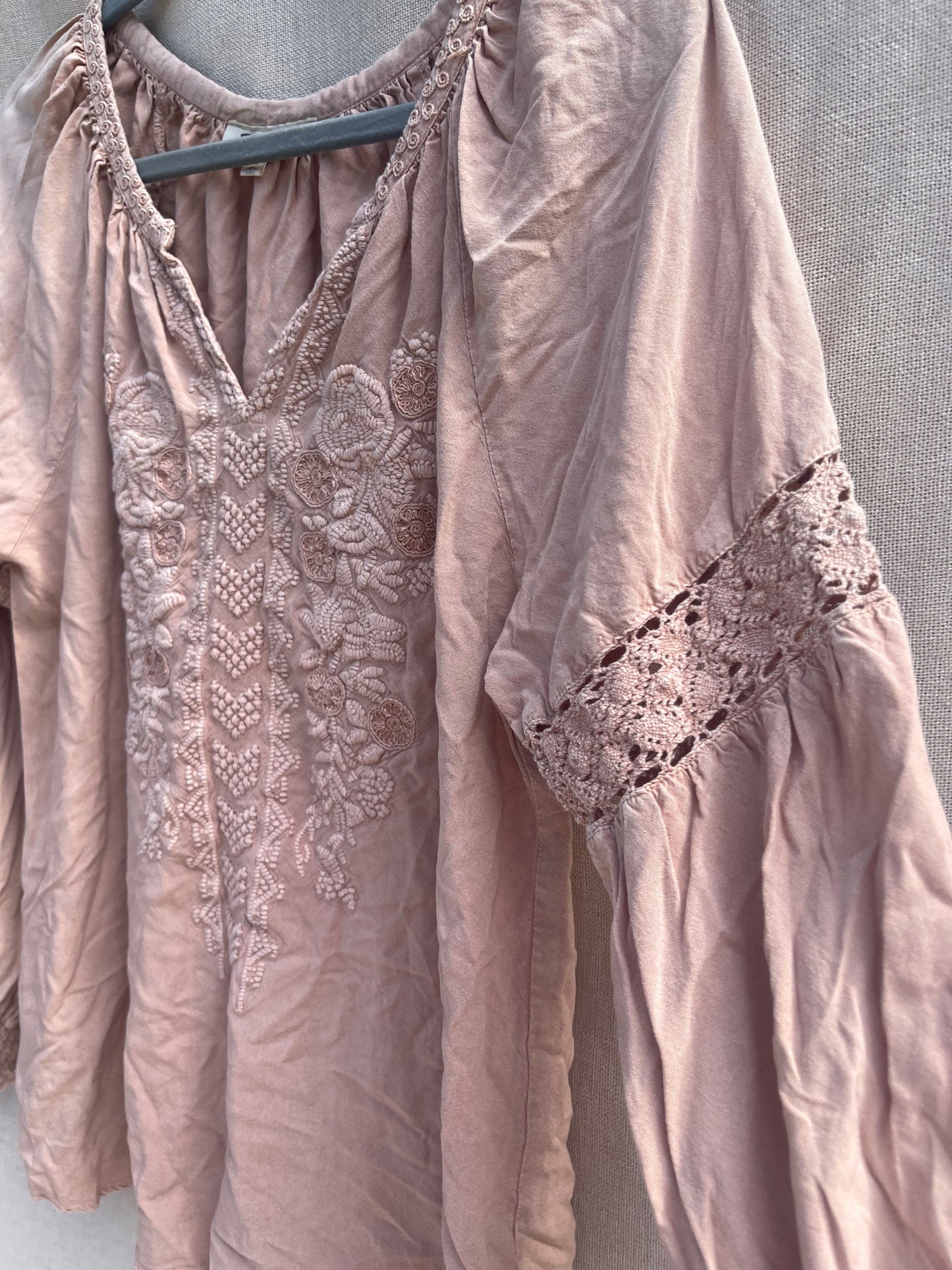 Bohostyled embroidered top