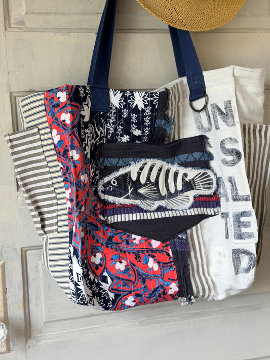 Lake life tote bag, unsalted canvas bag, weekender beach bag