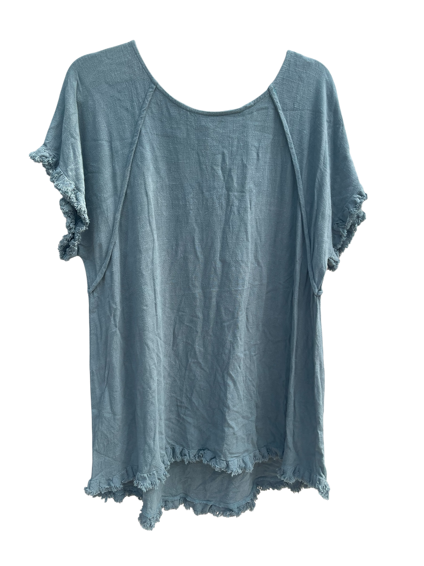 Frayed hem tunic, jade tunic Umgee reloved clothing
