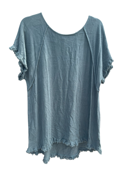 Frayed hem tunic, jade tunic Umgee reloved clothing