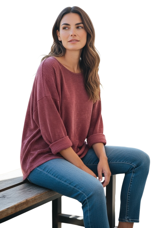 Plus sized chenille tunic