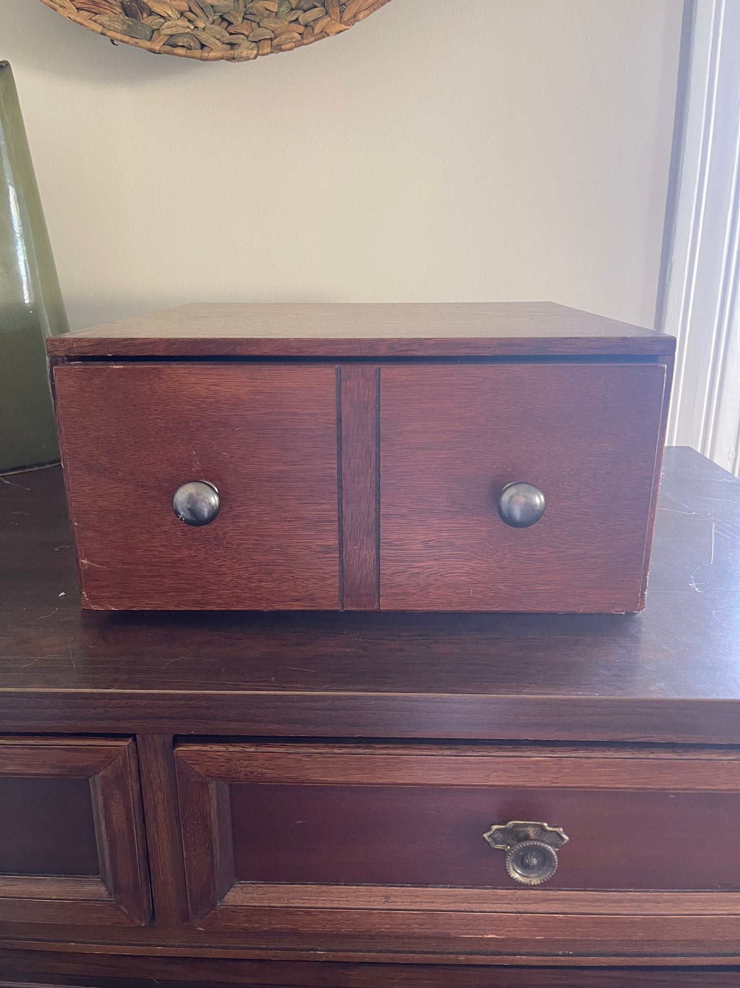 Vintage wooden box, dresser box, storage container