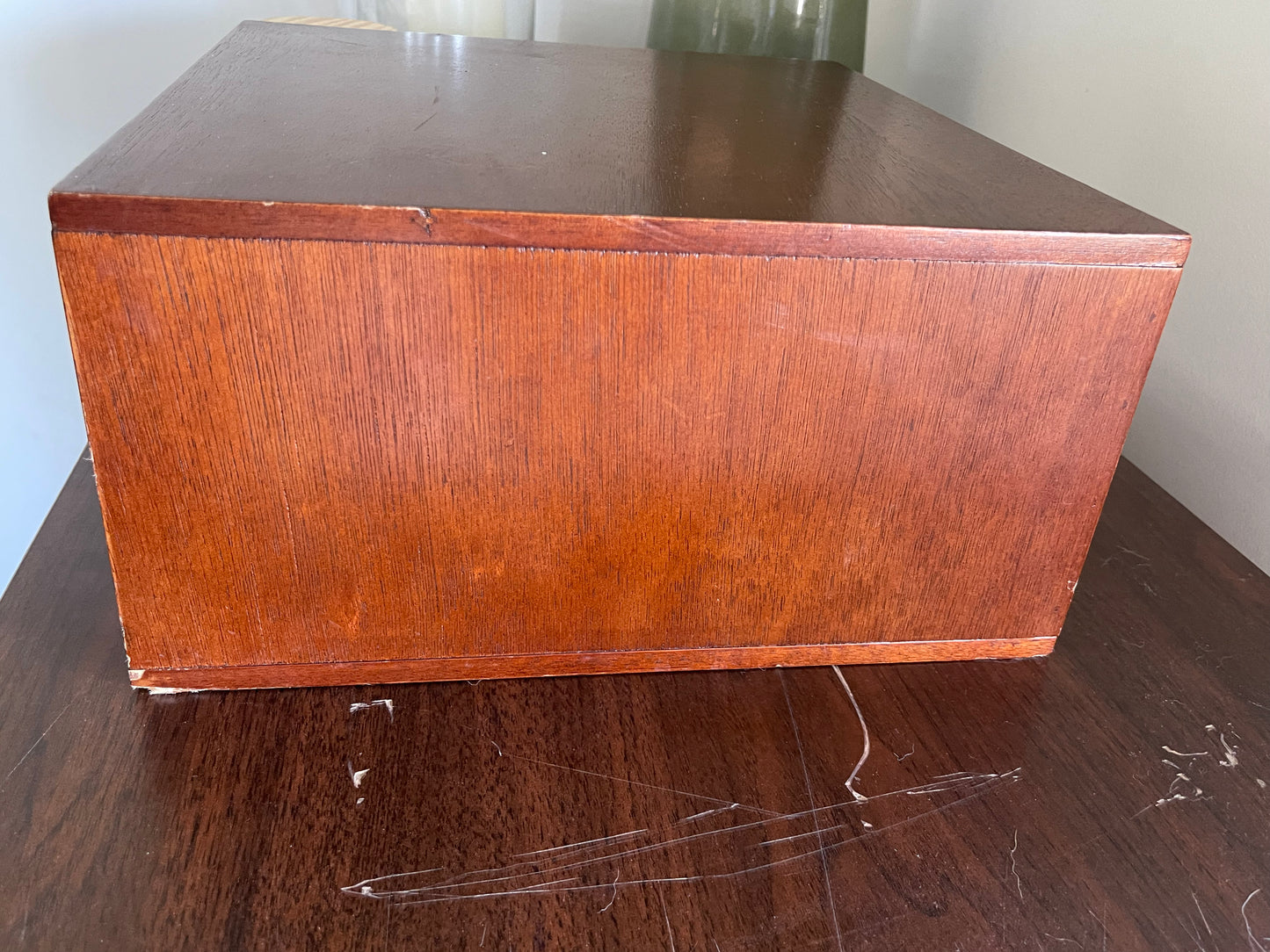 Vintage wooden box, dresser box, storage container