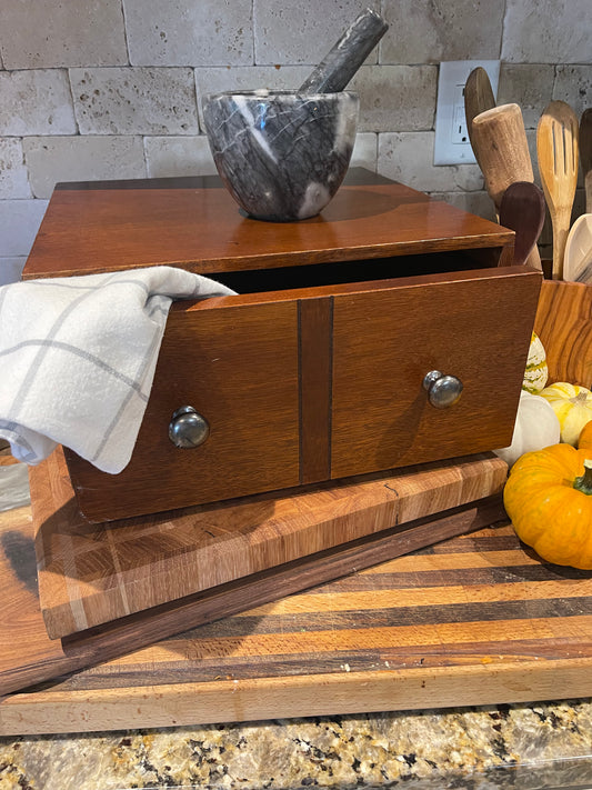 Vintage wooden box, dresser box, storage container