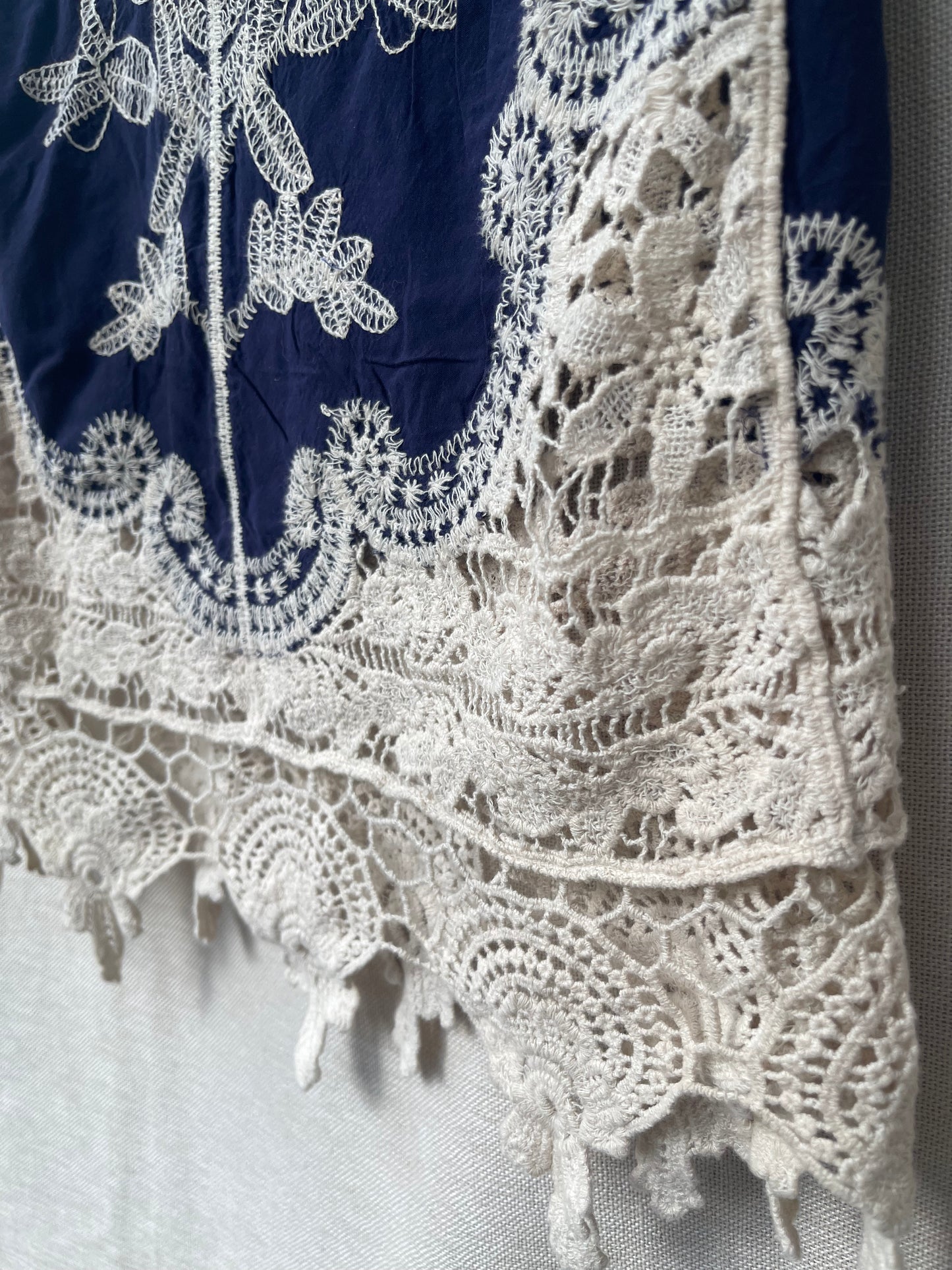 boho embroidered shirt, embroidery and lace design flowy top