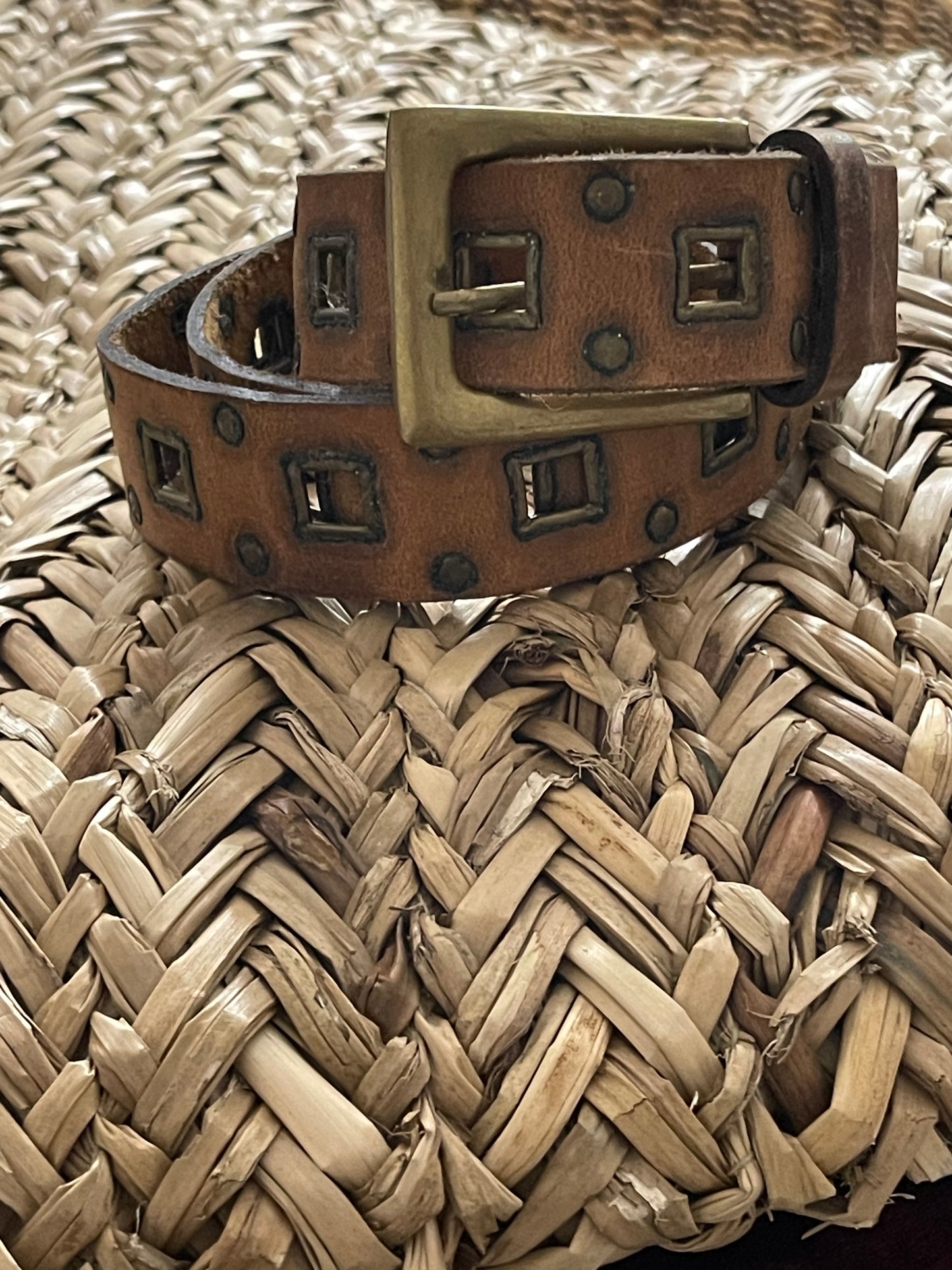 vintage leather belt