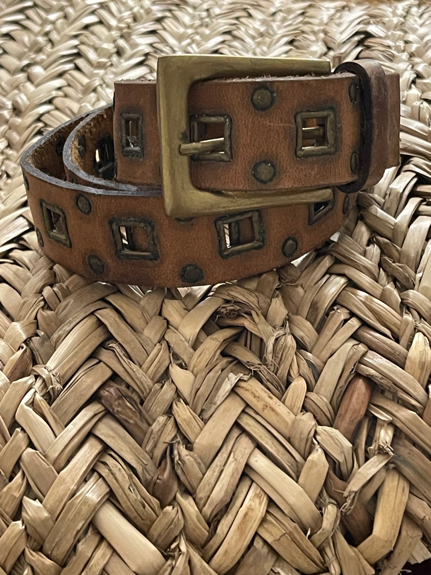 vintage leather belt