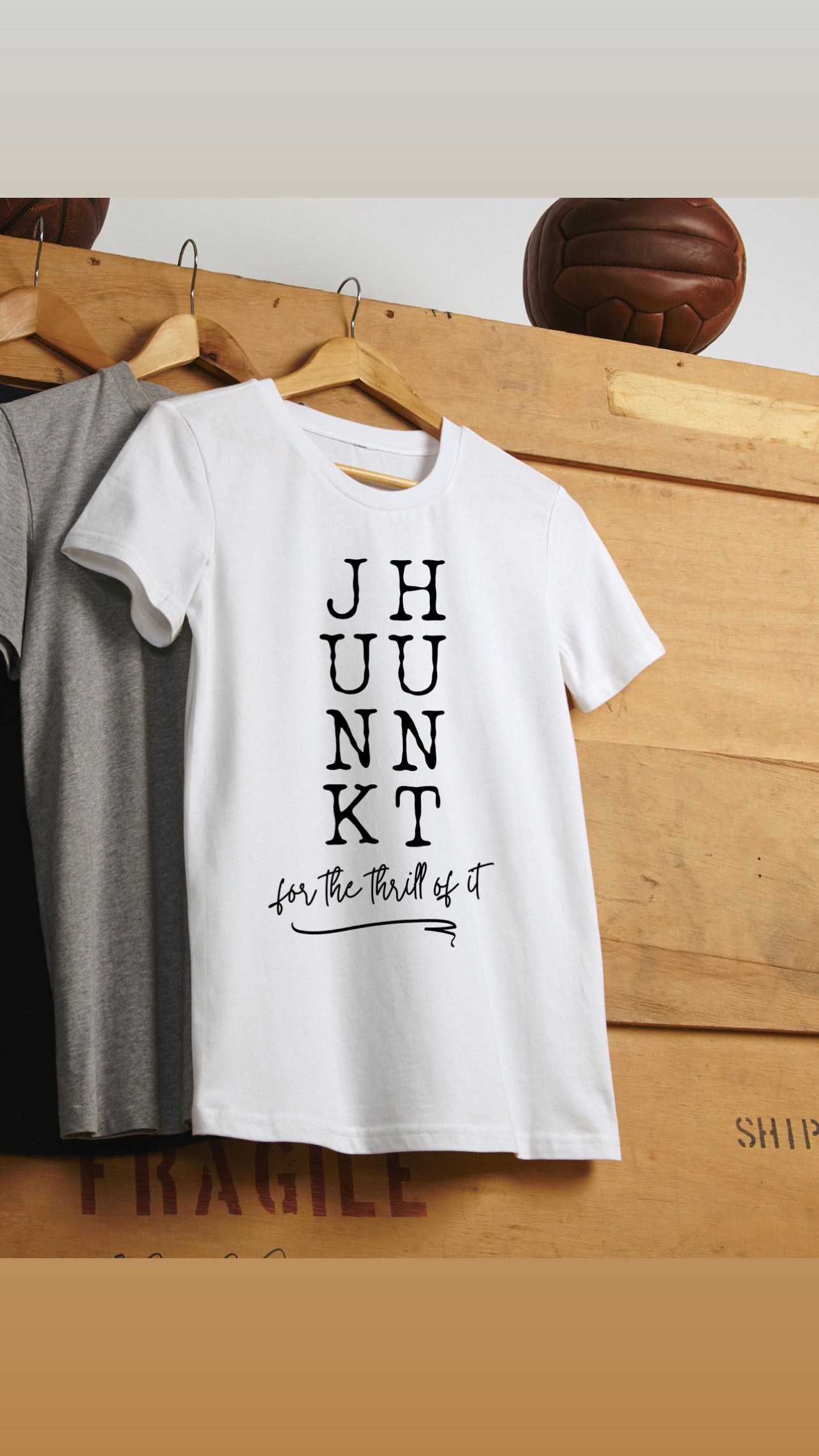 Thrifter t shirt, junk life t shirt,