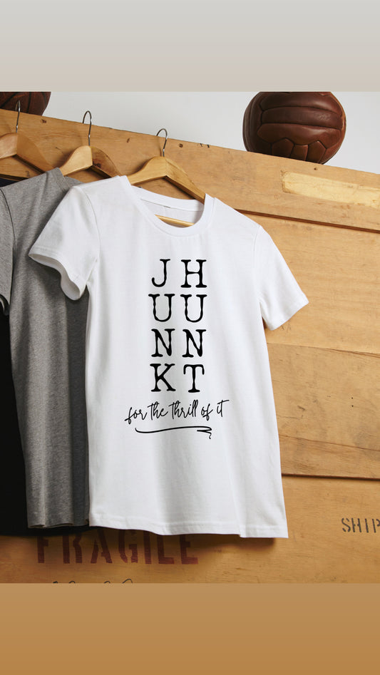 Thrifter t shirt, junk life t shirt,