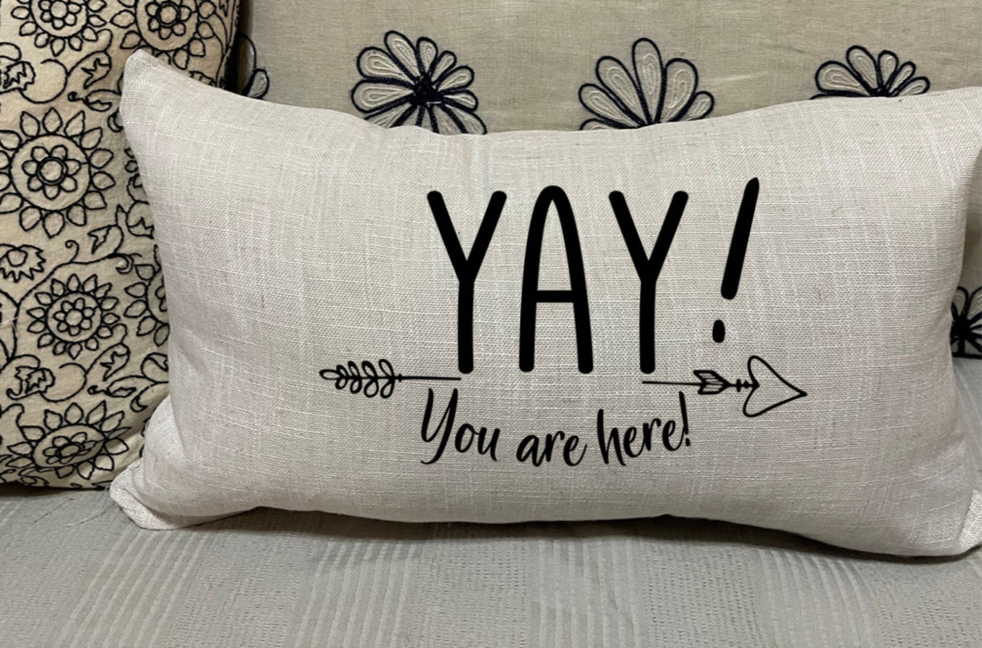 personalized linen pillow with your customized quote.  This pillow can say anything you would like it to say.