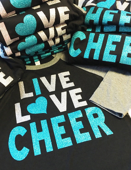 Live Love Cheer shirt, cheer team shirt