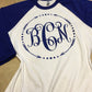 monogrammed raglan shirt, glitter monogrammed shirt