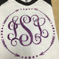 monogrammed raglan shirt, glitter monogrammed shirt