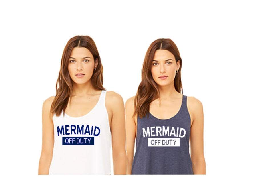 mermaid summer tank top, mermaid off duty
