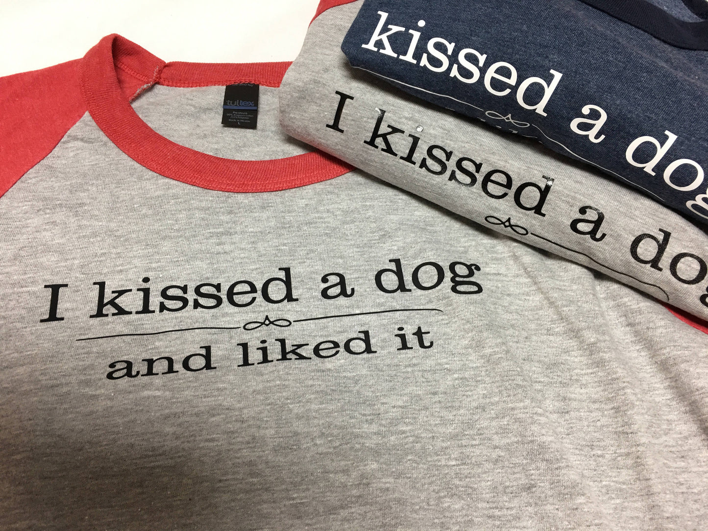 kissed a dog raglan shirt