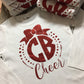 Customized Cheer shirt, Glitter ling sleeve cheer shirt