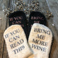More wine socks, fuzzy socks bring me more wine