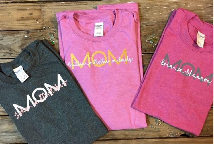 Personalized mom shirt, mothers day shirt