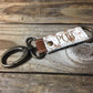 Personalized keychain, leather keyfob