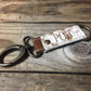 Personalized keychain, leather keyfob