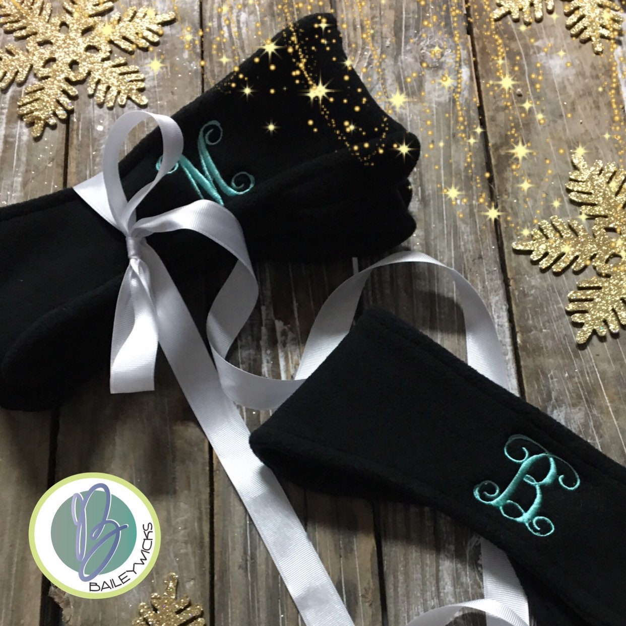 Monogrammed fleece headband