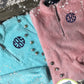 Sherpa fleece jacket, Charles River quarter zip jacket, monogrammed jacket