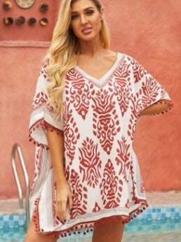 Swimwear coverup, boho style bathing suit coverup