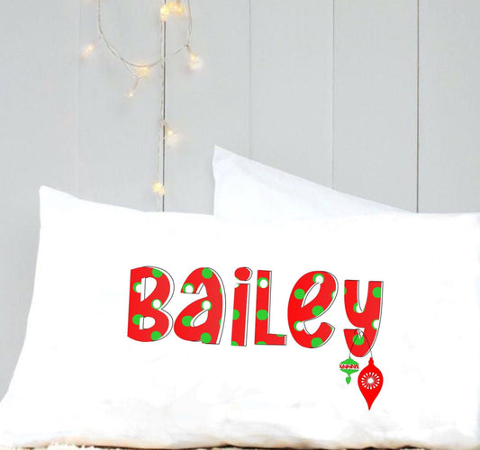 Personalized pillow case, Christmas pillow case