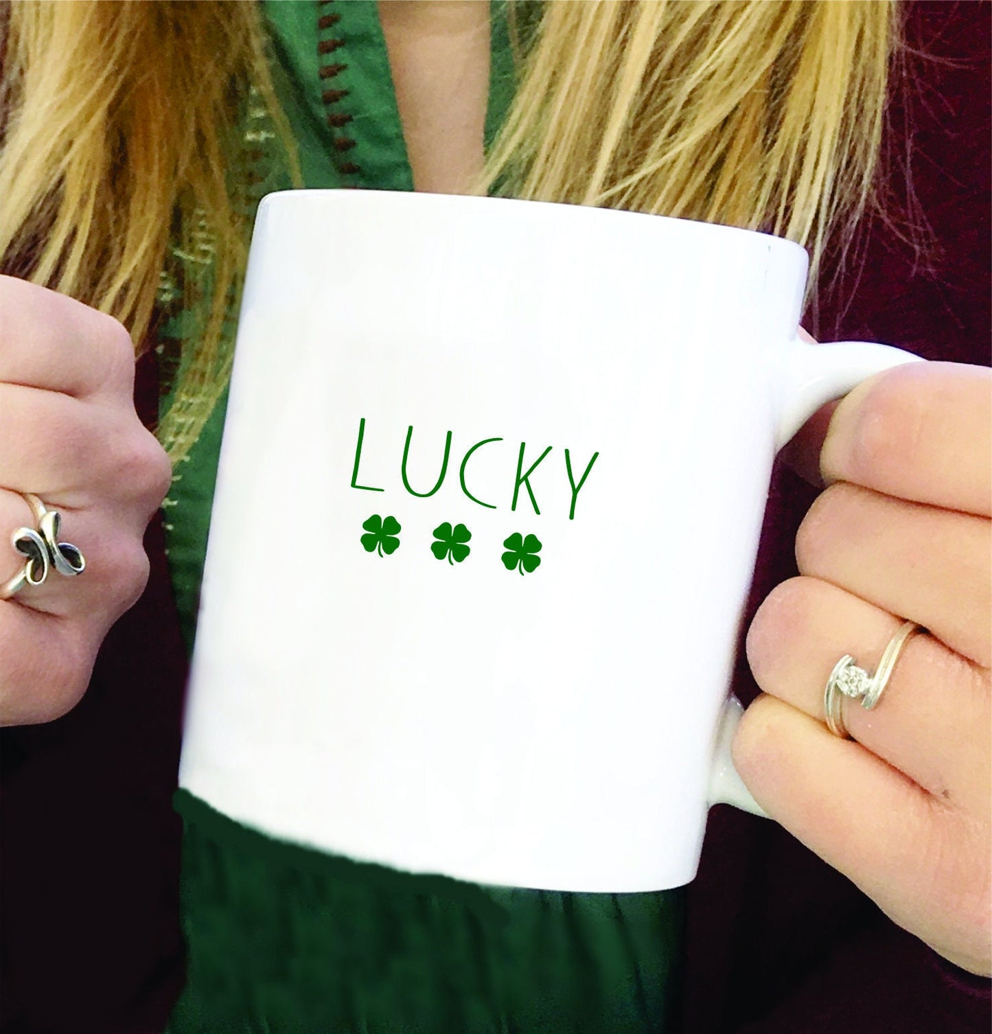 Lucky Shamrock mug, St Patrick's Day mug, coffee mug