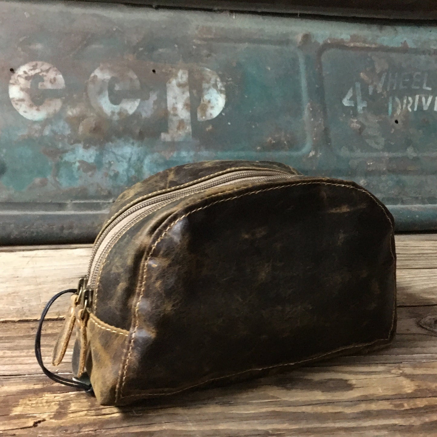 Leather shaving kit, Leather tolietry bag, mens travel kit