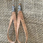 Boho  glitter earrings, dangle drop cork earrings.