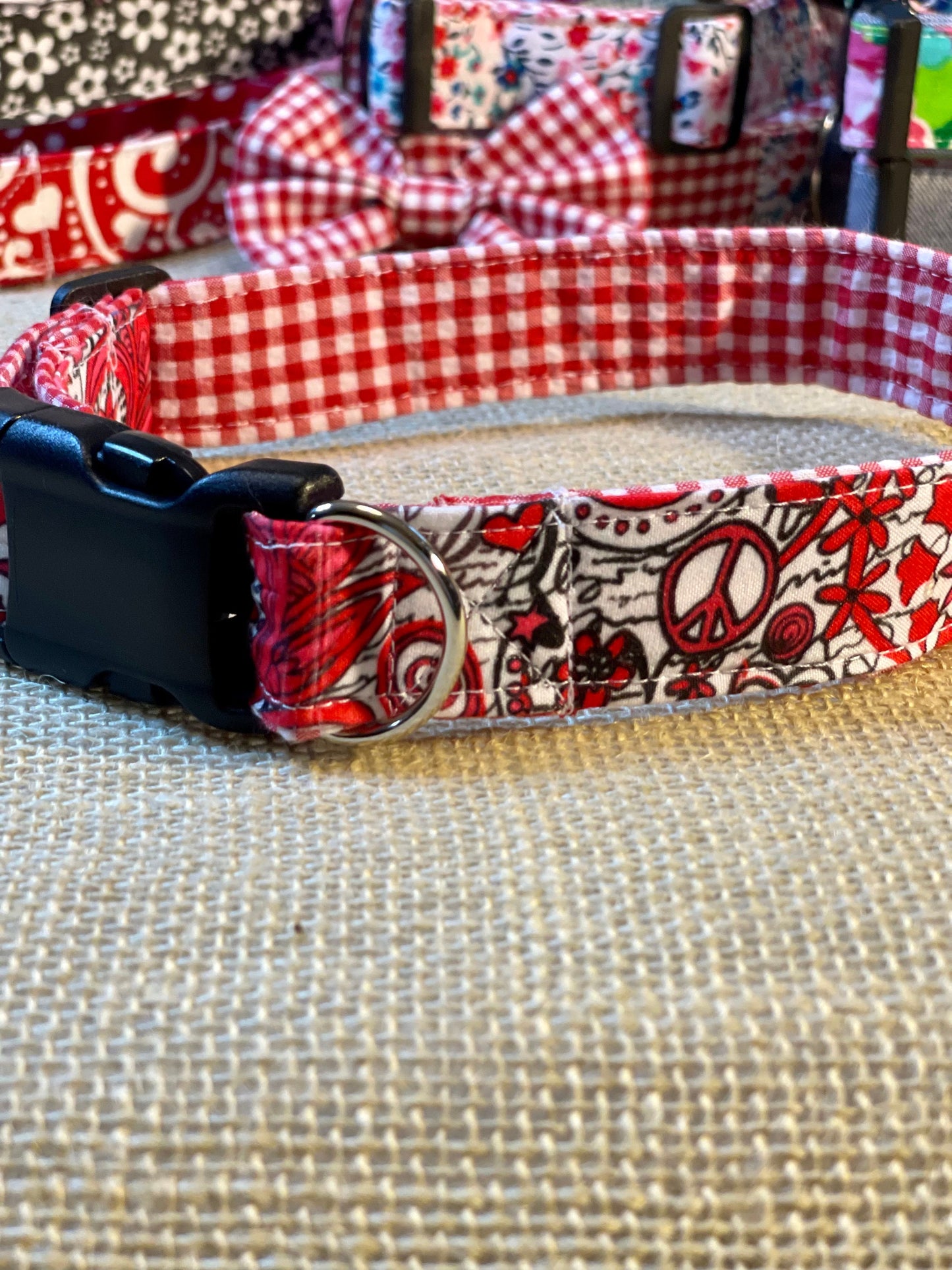 red paisley dog collar,
