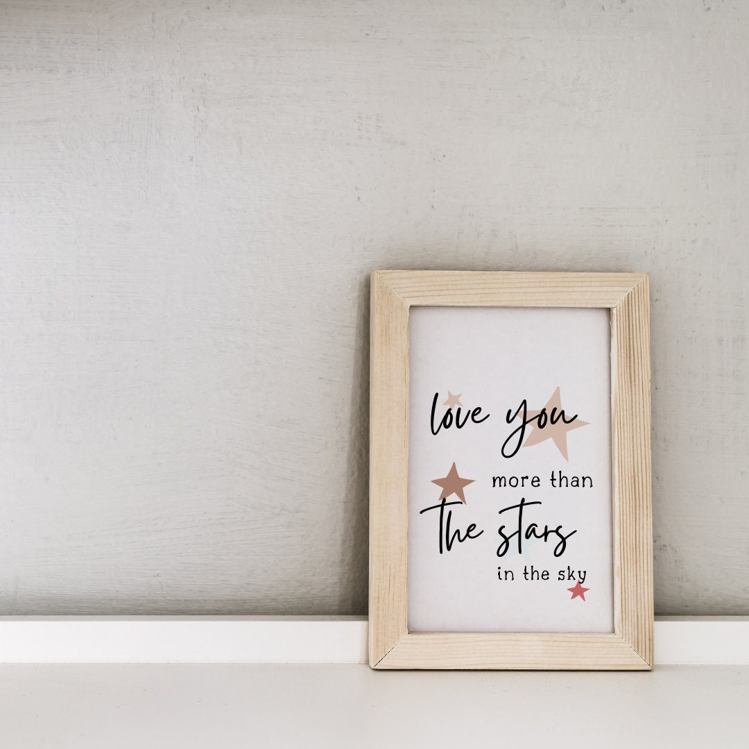 Printable wall quote, Love you more wall quote, downloadable wall quote, digital lettering, farmhouse wall lettering, wall quote
