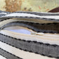 Black striped pillow, lumbar pillow with tassels, long lumar pillow, boho pillow