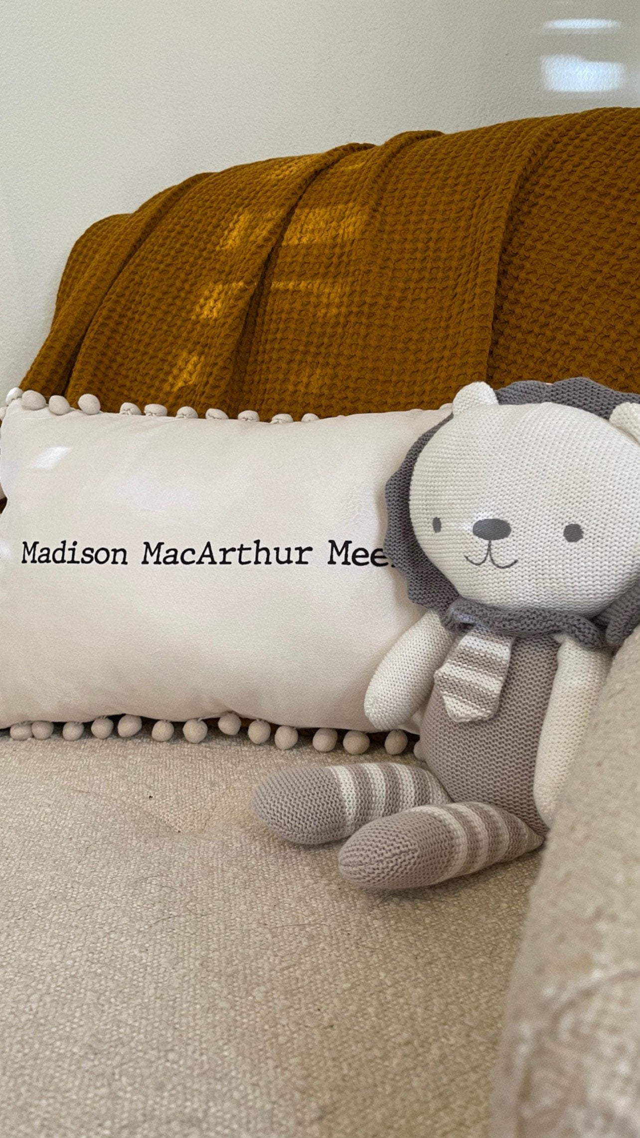 Baby Personalized pillow, customize pillow words and letters