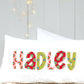 Personalized pillow case, Floral name pillow case