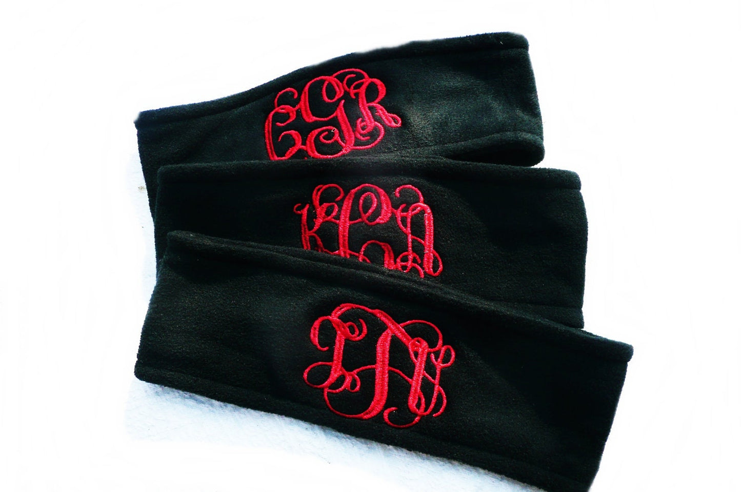 monogrammed head band, monogrammed  fleece headband, winter headband