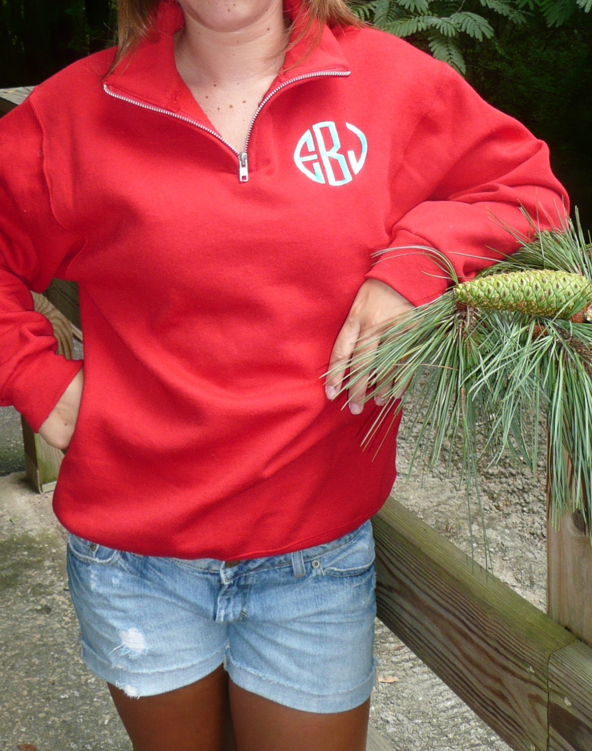 personalized sweatshirt, quarter zip sweatshirt monogrammed