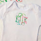 Monogrammed infant bodysuit, Lilly inspired monogrammed baby outfit