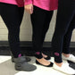 Monogrammed leggings, black monogrammed leggings extra long black leggings