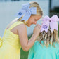 Monogrammed hair bow, girls hair bow