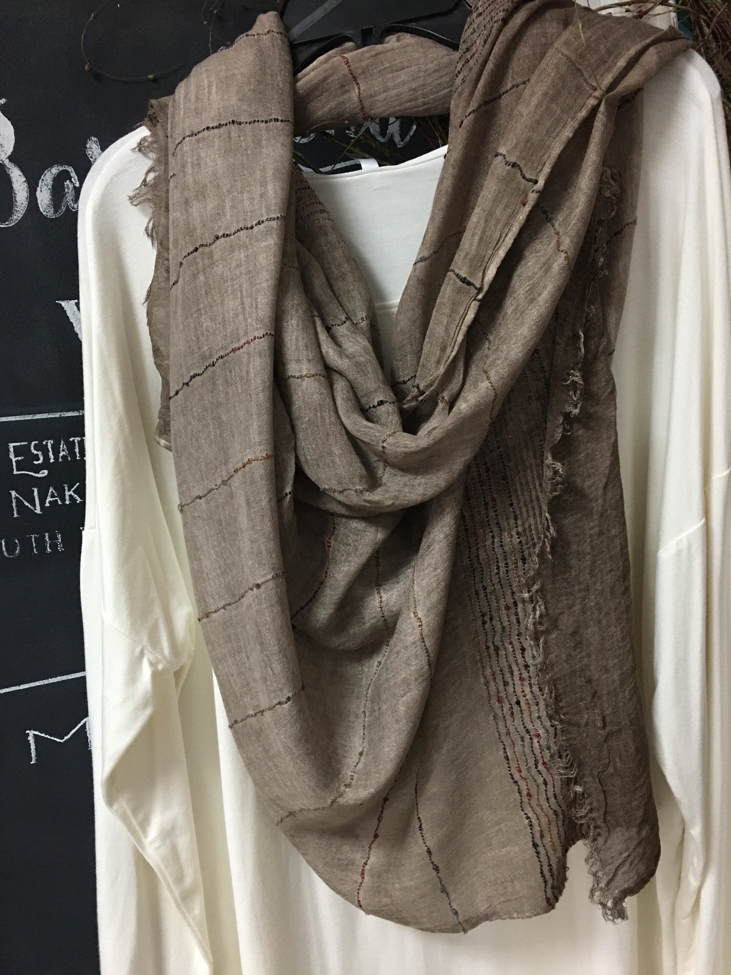 Brown boho fashion scarf