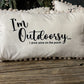 Personalized pillow, farmhouse style pillow with words