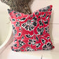Hawaiian print pillow. Red white and blue pillow cover