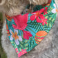 Hawaiian print dog bandana